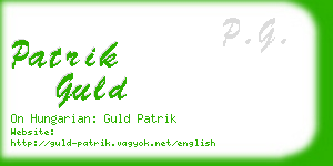 patrik guld business card